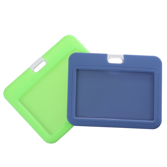 Бейдж горизонтальный 85 х 54 мм, ErichKrause силиконовый корпус, микс