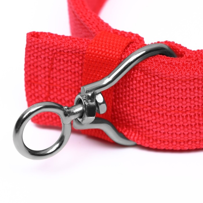 Ошейник четырехслойный с вертлюгом, 65 х 4 см, ОШ 54-60 см, полиэстер, красный Ошейник четырехслойный с вертлюгом, 65 х 4 см, ОШ 54-60 см, полиэстер, красный
