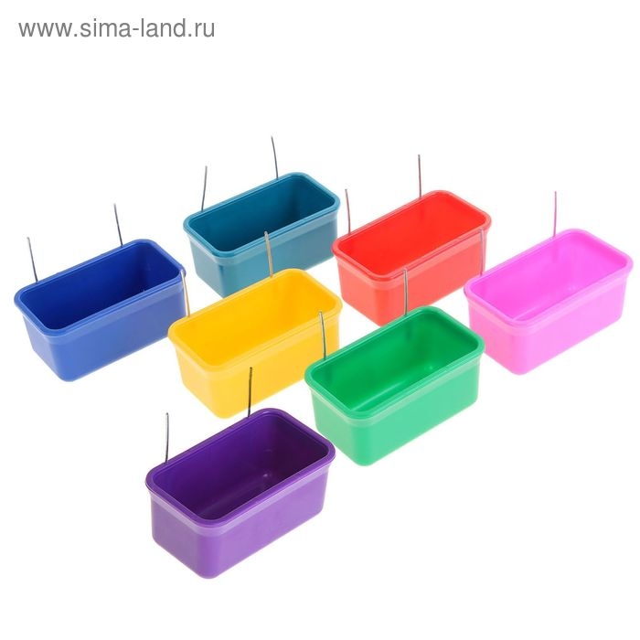 Кормушка для птиц, внутренняя, (металлическое крепление), 95 х 55 х 45 мм, микс цветов Кормушка для птиц, внутренняя, (металлическое крепление), 95 х 55 х 45 мм, микс цветов