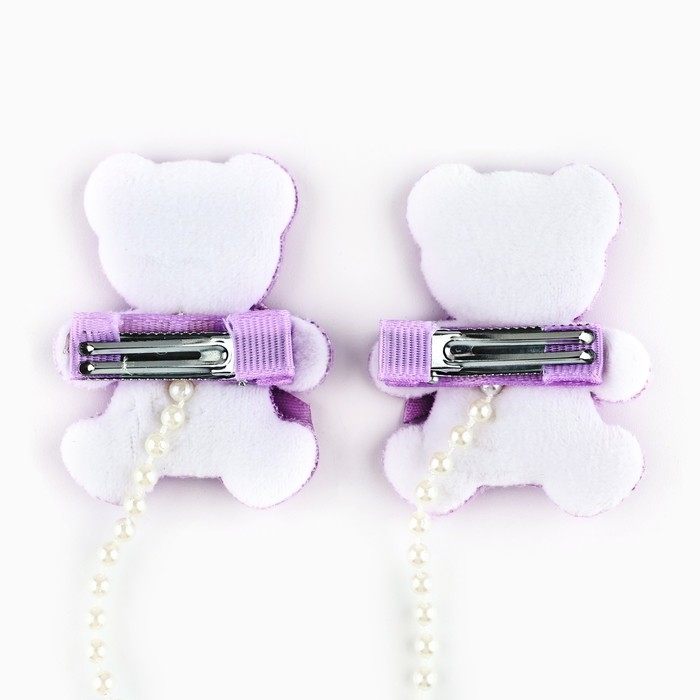 Заколки мишки новогодние «Зимние-котики»,на Новый год, набор 2 шт, 5 х 4 см Заколки мишки новогодние «Зимние-котики»,на Новый год, набор 2 шт, 5 х 4 см