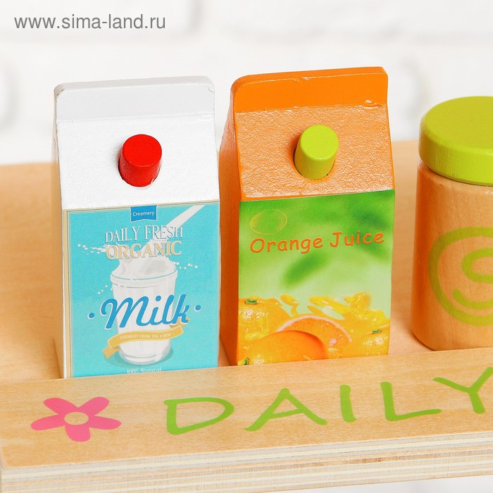 Игровой набор «Играем в магазин», деревянные продукты в наборе