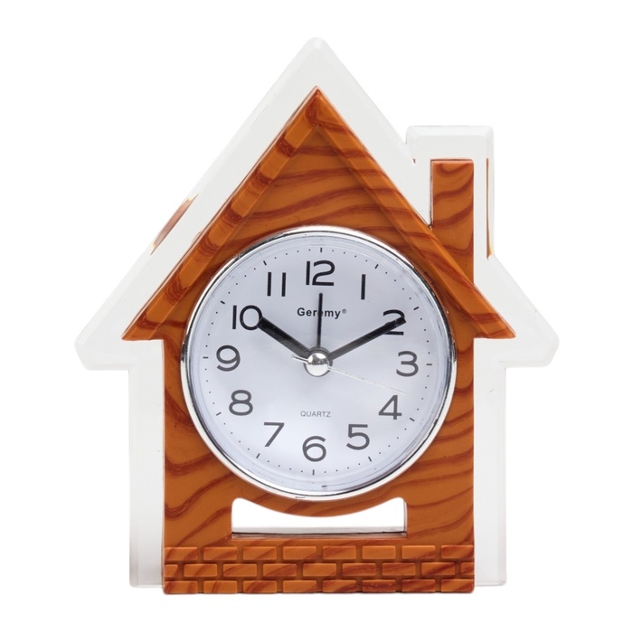 Часы будильник настольные Часы будильник настольные "Дом", на батарейках, 13 х 11.5 х 3.5 см, циферблат d-6 см