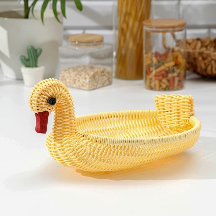 Корзинка для подачи Доляна «Лебедь», 32×21×17 см Корзинка для подачи Доляна «Лебедь», 32×21×17 см