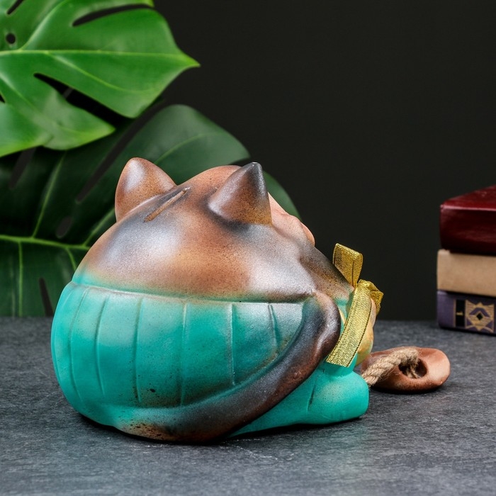 Копилка Копилка "Рыжий кот с колбасой" 17см