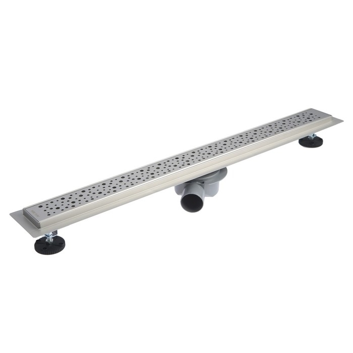 Трап линейный AFLORN AF20307-80, 800х70 мм, c флaнцeм своб. вращения 360°, нерж. сталь