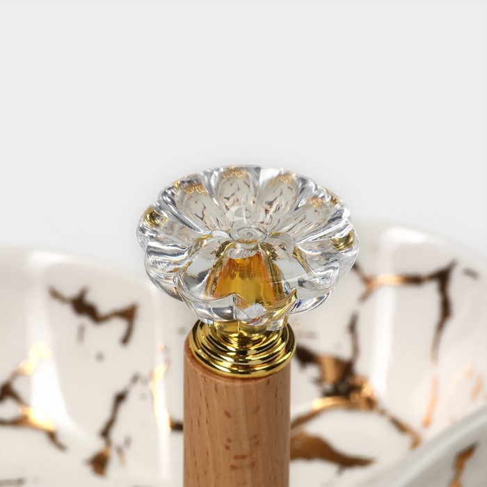 Менажница 4 ячейки «Марбл», 20×3,2 см, цвет белый Менажница 4 ячейки «Марбл», 20×3,2 см, цвет белый