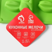 Форма для шоколада Доляна «Пасхальный кролик», силикон, 30×23 см, 16 ячеек, цвет МИКС