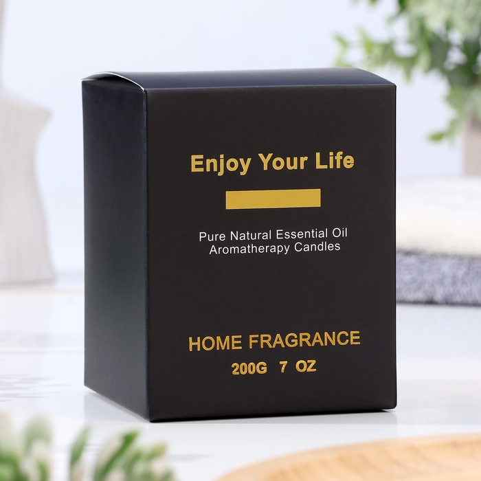 Свеча ароматическая в банке  Свеча ароматическая в банке "Морская соль и шалфей", 7х9 см