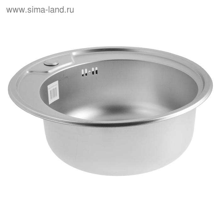 Мойка кухонная MIXLINE 532306, врезная, толщина 0.8 мм, 49х49х18 см, вып. 3 1/2 Мойка кухонная MIXLINE 532306, врезная, толщина 0.8 мм, 49х49х18 см, вып. 3 1/2", с сифоном