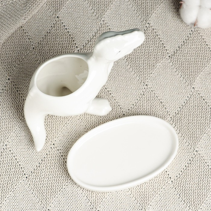 Горшок Горшок "Тирекс" белый, 14х6,5х11см