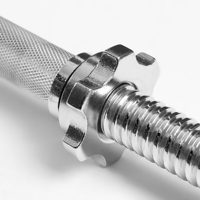 Гриф для штанги прямой, металлический, хромированный, d=28 мм, 180 см Гриф для штанги прямой, металлический, хромированный, d=28 мм, 180 см