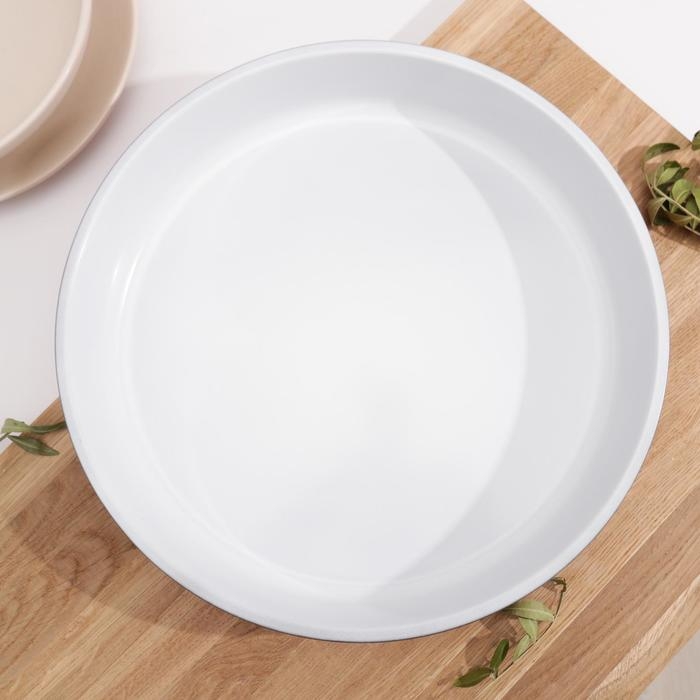 Форма для выпечки Доляна «Флёри.Круг», 27,5×4 см, керамическое покрытие, цвет красный Форма для выпечки Доляна «Флёри.Круг», 27,5×4 см, керамическое покрытие, цвет красный