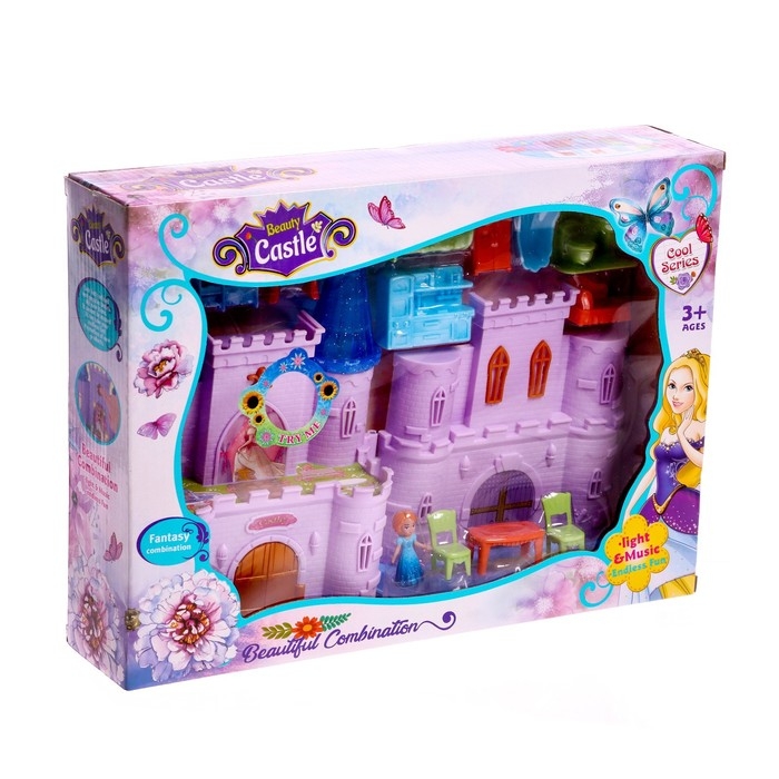 Замок для кукол, с фигурками, свет, звук, с аксессуарами Замок для кукол, с фигурками, свет, звук, с аксессуарами