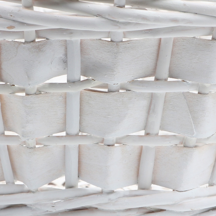 Набор корзин из 3 шт, D37xH16/44 см, D30xH14/38 см, D25xH12/33 см, белый, ива Набор корзин из 3 шт, D37xH16/44 см, D30xH14/38 см, D25xH12/33 см, белый, ива