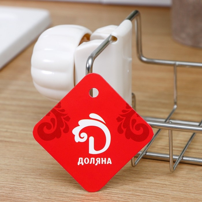 Подставка для губок на кран, 17×10×3,5 см, цвет хром Подставка для губок на кран, 17×10×3,5 см, цвет хром