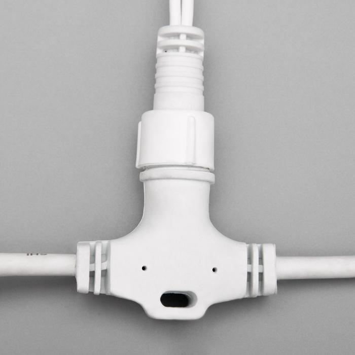 Гирлянда "Занавес" 2 х 6 м , IP65, УМС, белая нить каучук, 1000 LED, свечение белое, 220 В