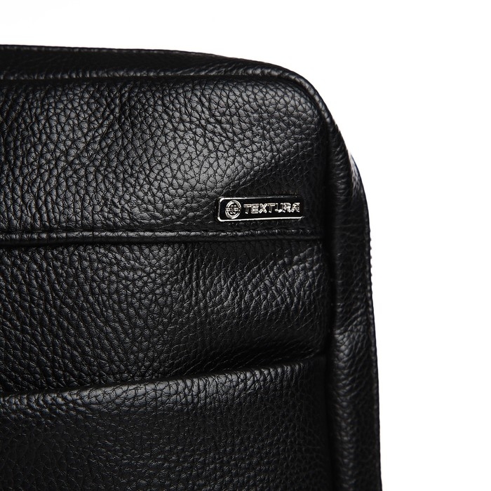 Сумка мужская через плечо TEXTURA, искусственная кожа, цвет чёрный Сумка мужская через плечо TEXTURA, искусственная кожа, цвет чёрный