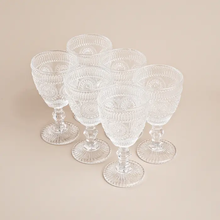 Бокалы для вина SL Home &laquo;Ларго&raquo;, 300 мл, 9&times;17 см, набор 6 шт., стекло, прозрачные