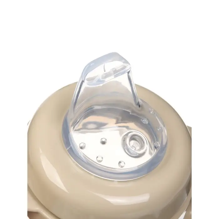 Поильник - непроливайка с силиконовым носиком, 270 мл., бежевый