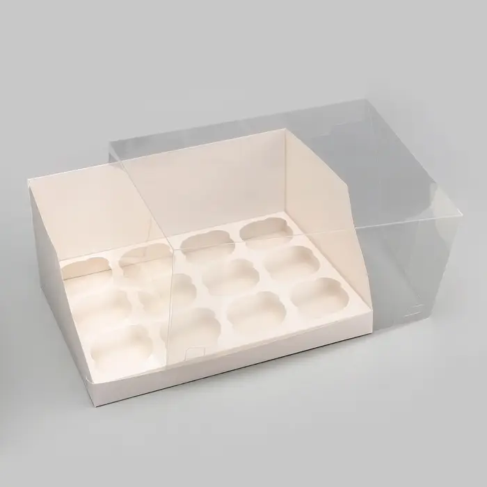 Коробка для 12 капкейков белая, 31&times;24&times;14 см
