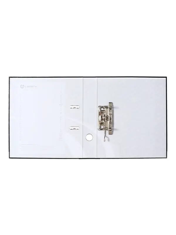 Папка-регистратор А4, 50 мм, ПВХ, тиснение &laquo;лен&raquo;, металлическая окантовка, карман на корешок, собранная, черная