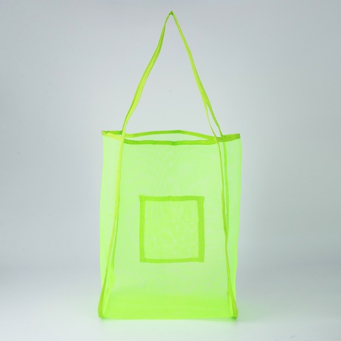 Сумка шопер пляжная, сеточная, 41х32х26 см, зелёный цвет Сумка шопер пляжная, сеточная, 41х32х26 см, зелёный цвет