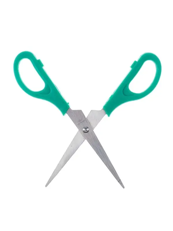 Ножницы канцелярские 16 см, пластиковые ручки, на блистере, МИКС