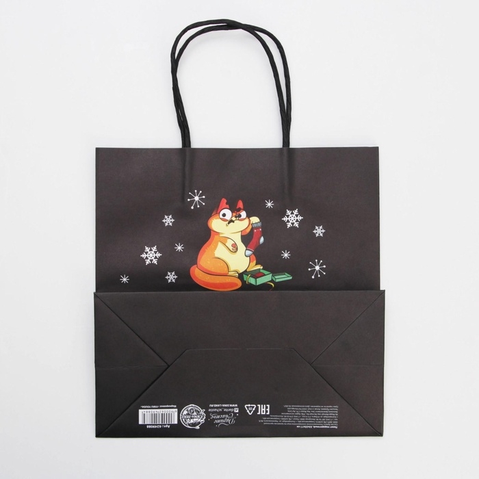 Пакет подарочный новогодний «Это лучше, чем ничего», 22 х 22 х 11 см Пакет подарочный новогодний «Это лучше, чем ничего», 22 х 22 х 11 см