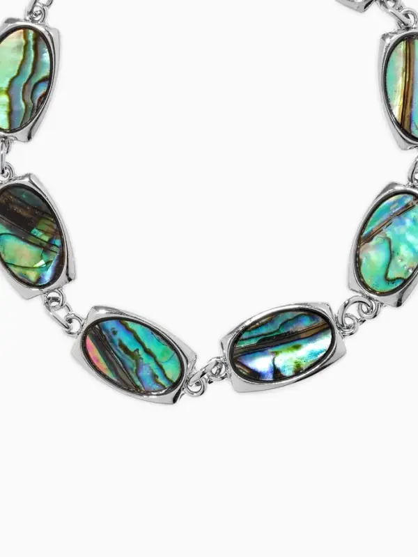 Браслет цепочка &laquo;Галиотис. Овал&raquo;, L=17 см, + удлинитель 5 см, цвет серебро, разноцветный