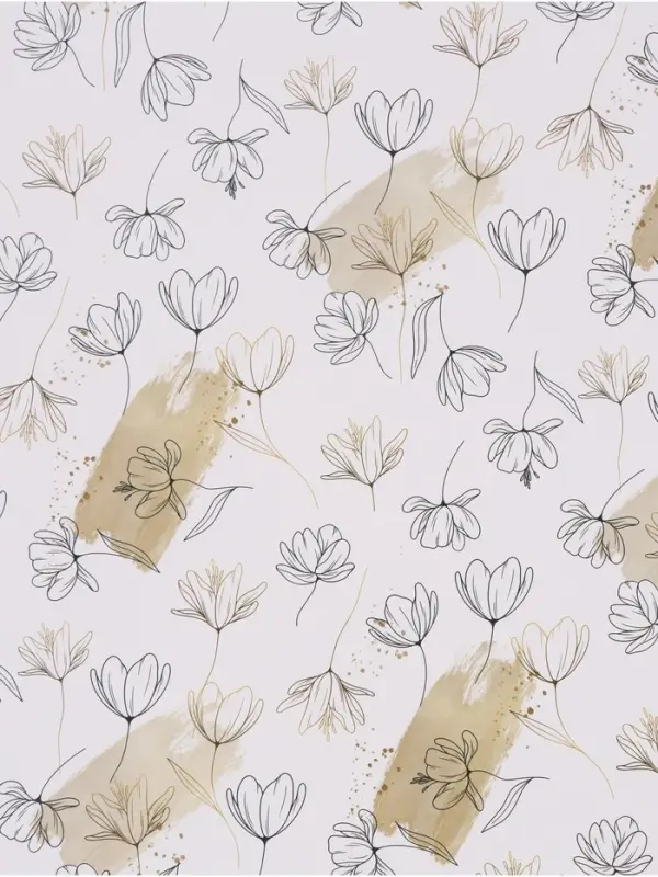 Бумага упаковочная &laquo;Цветочный нюд&raquo;, глянец, 70&times;50 см