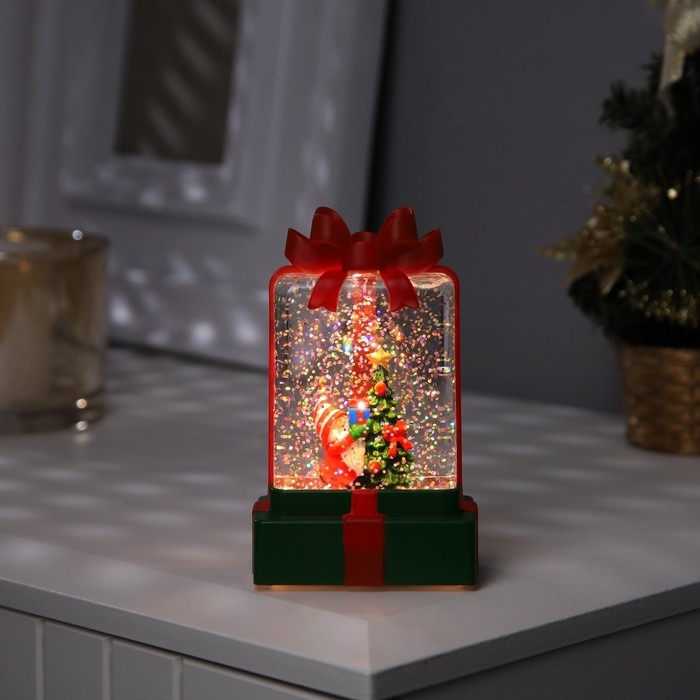 Светодиодная фигура «Гном с подарком» 7.5 × 12.5 × 4.9 см, пластик, батарейки АААх2 (не в комплекте), свечение тёплое белое Светодиодная фигура «Гном с подарком» 7.5 × 12.5 × 4.9 см, пластик, батарейки АААх2 (не в комплекте), свечение тёплое белое