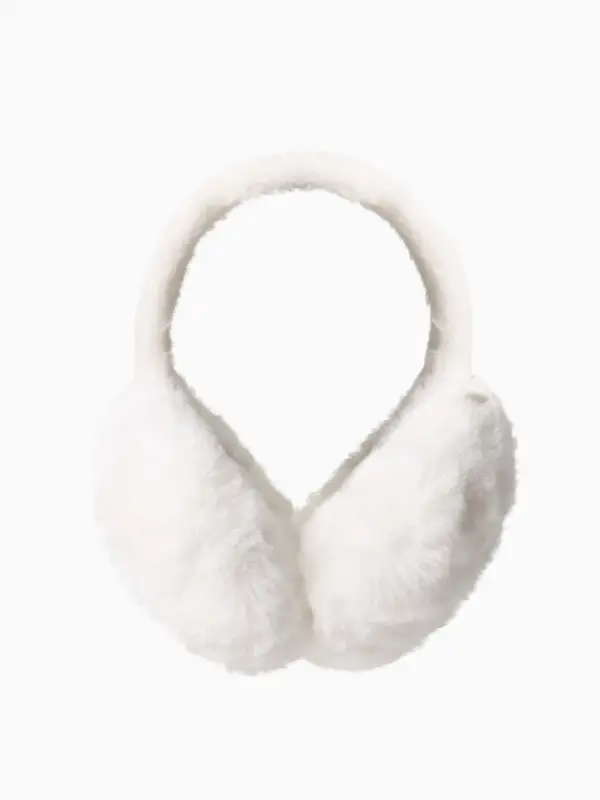 Меховые наушники MINAKU складные, цв.белый р-р 54-58 Меховые наушники MINAKU складные, цв.белый р-р 54-58