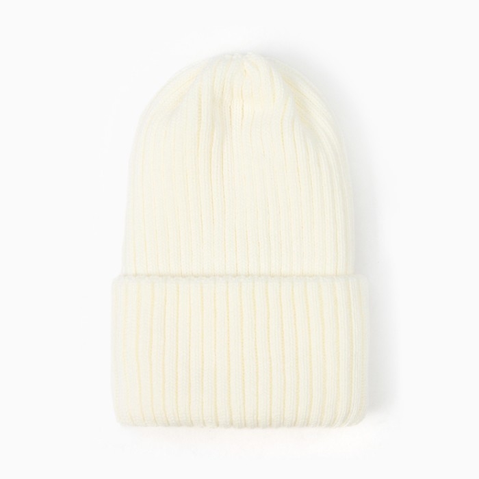 Шапка детская, цвет молочный, размер 54-56 Шапка детская, цвет молочный, размер 54-56