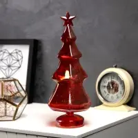 Светодиодная фигура &laquo;Ёлка янтарная&raquo;, 30&times;13 см, 10 LED, от батареек АААх2, свечение тёплое белое