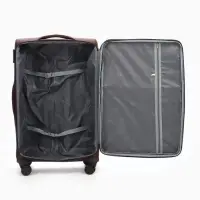 Чемодан на колёсах TEXTURA, кодовый замок, текстильный, с увеличением, 47&times;30&times;78 см, 28", коричневый