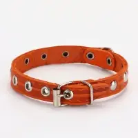 Ошейник кожаный однослойный украшенный, 1,2 см, ОШ 20-26 см микс цветов Ошейник кожаный однослойный украшенный, 1,2 см, ОШ 20-26 см микс цветов