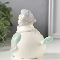 Сувенир керамика "Курочка-наседка в серо-бирюзовом переднике и косынке" 10х7,9х10,4 см