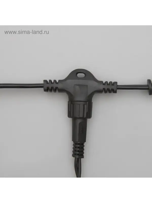 Гирлянда &laquo;Занавес&raquo; 2&times;9 м, IP44, УМС, тёмная нить, 1800 LED, свечение белое, мерцание, 220 В