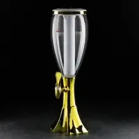 Башня пивная Gold, колба с подсветкой, 3 л, пластик, батарейки cr 2032, золотистая