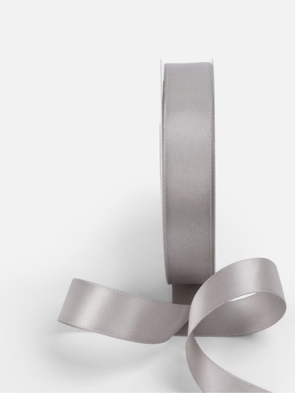 Лента атласная двухсторонняя №837 20мм*25±1м серебряный TR
