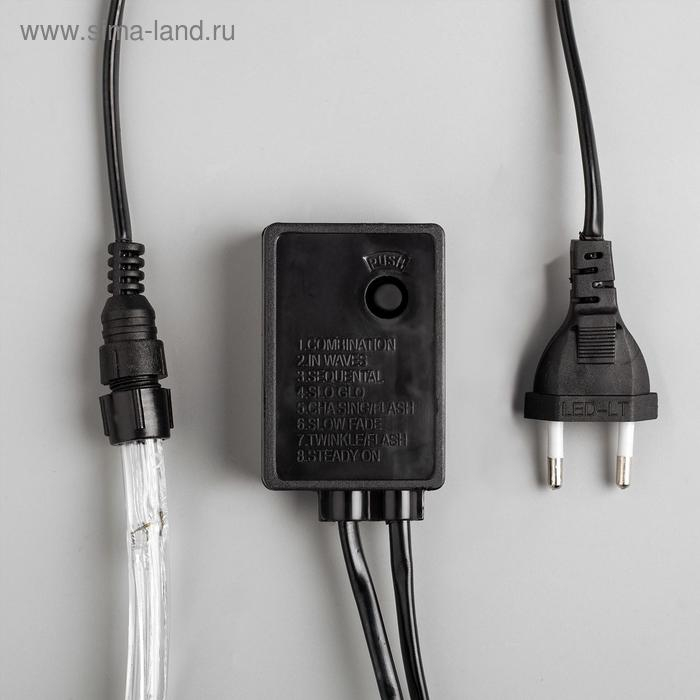 Световой шнур Luazon Lighting 10 мм, IP65, 10 м, 24 LED/м, 220 В, 8 режимов, свечение тёплое белое Световой шнур Luazon Lighting 10 мм, IP65, 10 м, 24 LED/м, 220 В, 8 режимов, свечение тёплое белое