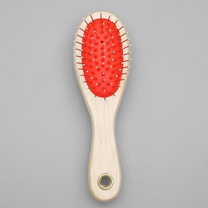 Двусторонняя щётка-расческа с деревянной ручкой малая, 5 х 17 см Двусторонняя щётка-расческа с деревянной ручкой малая, 5 х 17 см