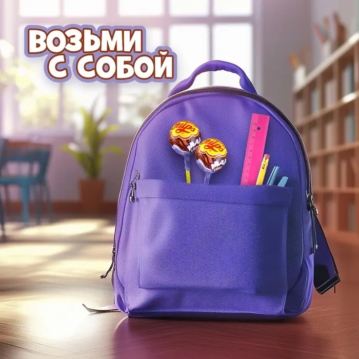 Леденцы Леденцы "Чупа- Чупс" МАКС со вкусом шоколада и жевательной начинкой внутри, 12×70, 16 г