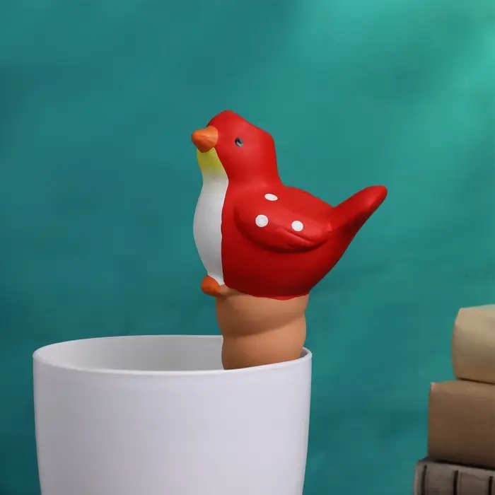 Автополив для комнатных растений &laquo;Птичка&raquo;, 16.5&times;8.5 см, керамика, набор 4 шт., МИКС