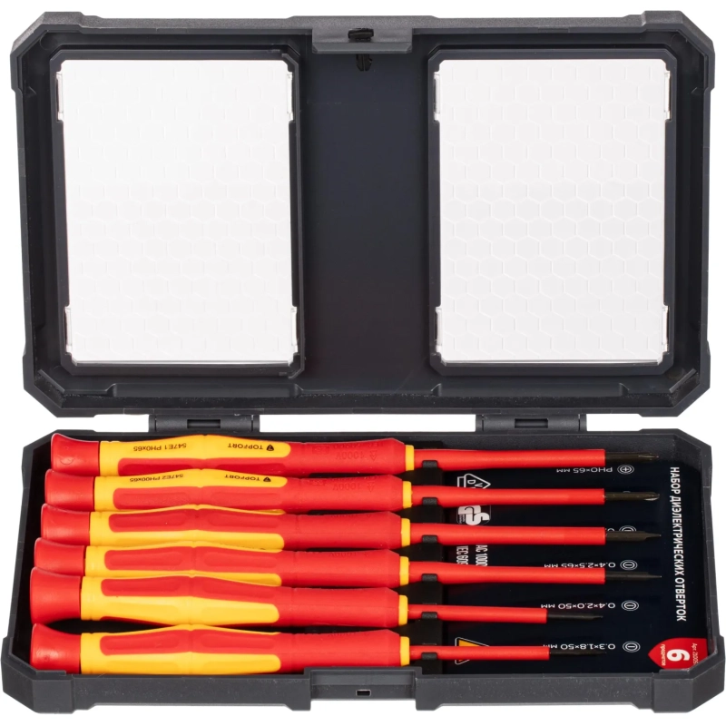 Набор отверток диэлектрических  Topfort 6 предметов (VDE 547306)