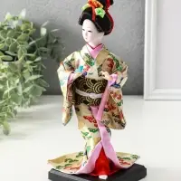 Кукла коллекционная &laquo;Японка в цветочном кимоно с бабочкой на руке&raquo;, 25&times;9.5&times;9.5 см