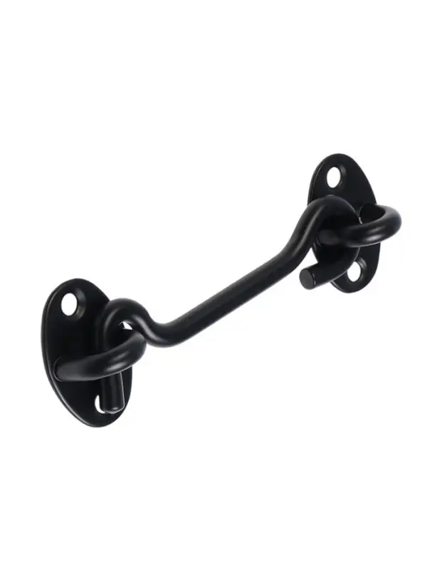 Крючок ветровой LOCKLAND KV001, L=100 мм, нержавеющая сталь, черный, 2 шт.