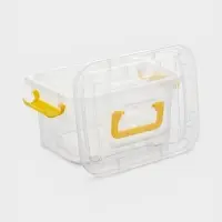 Контейнер для хранения, 20&times;15&times;11 см, крышка с ручкой на защёлке, МИКС