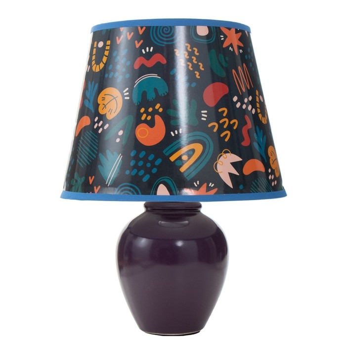 Настольная лампа Настольная лампа "Абстракция" Е14 15Вт фиолетовый RISALUX