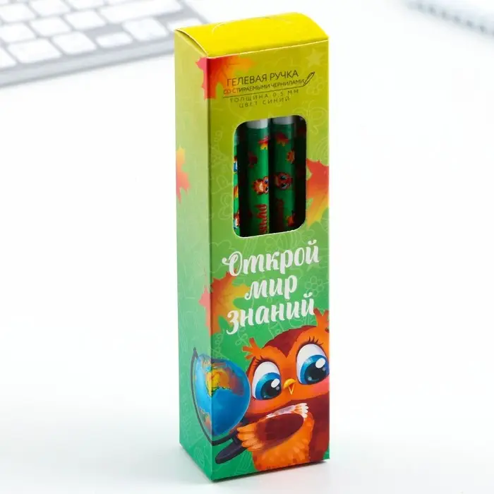 Ручка пиши-стирай, синяя паста, гелевая, 0.5 мм с колпачком «Открой мир знаний» Ручка пиши-стирай, синяя паста, гелевая, 0.5 мм с колпачком «Открой мир знаний»